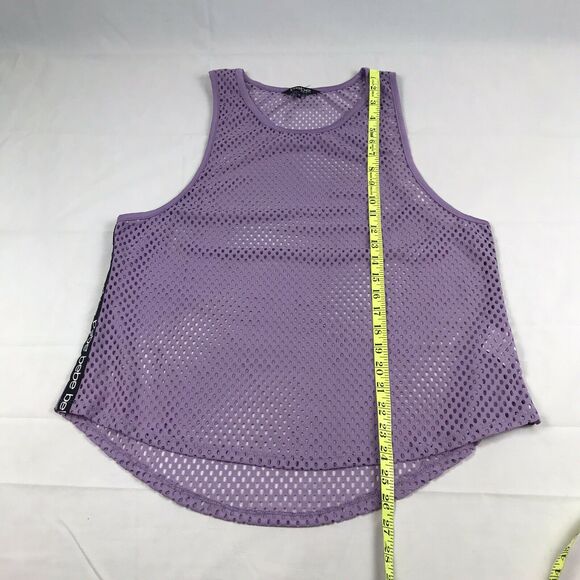 BEBE SPORT WOMEN'S Sport Open Mesh Tank Top Size XL Color Lavender - Picture 6 of 8
